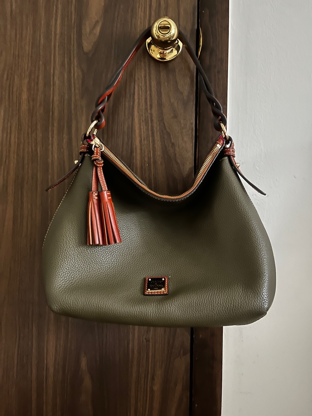 Dooney & Bourke Twist Wrap Hobo pebble leather